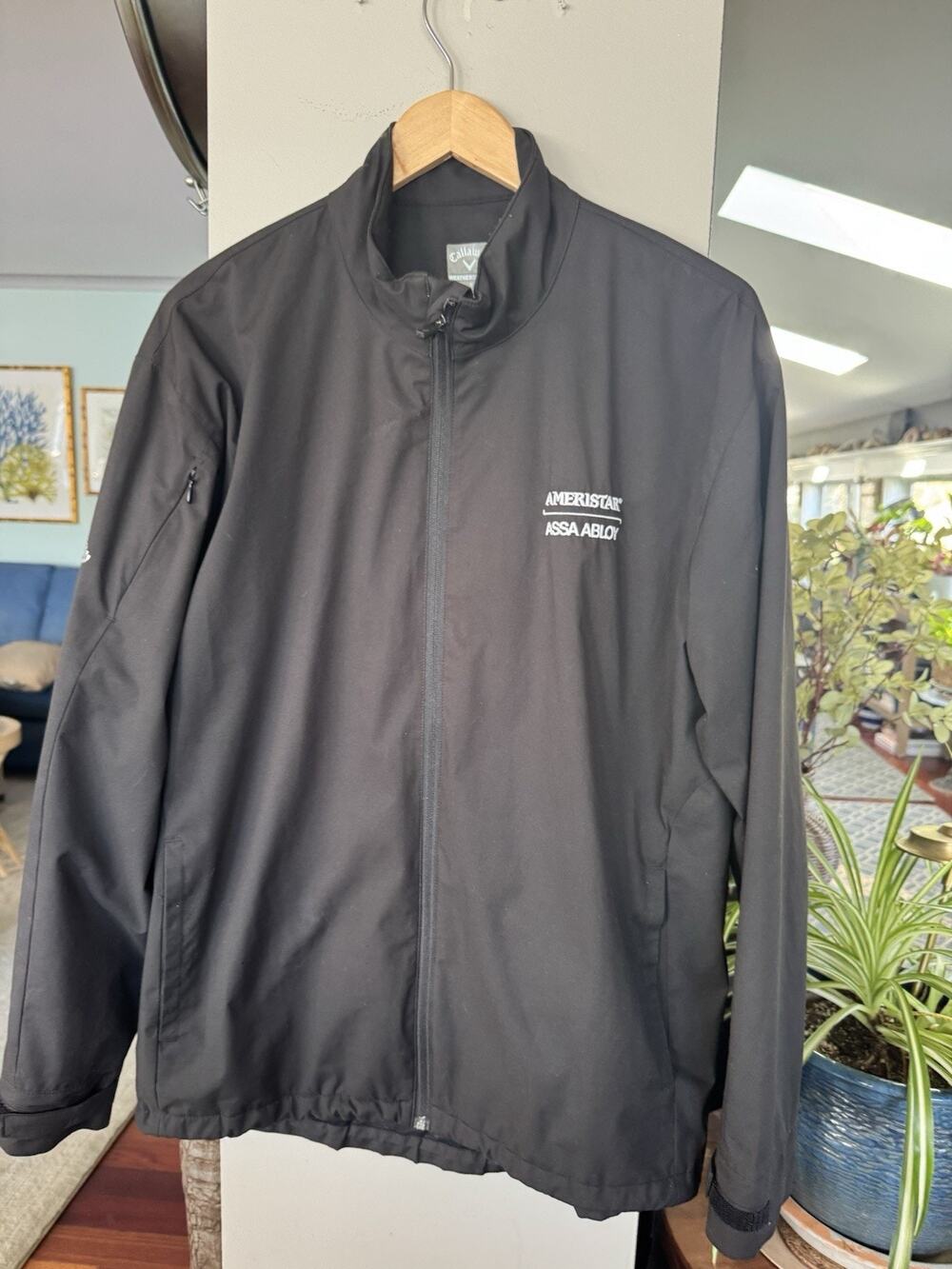 Callaway Mens Black Lg jacket Golf Training Hiking Pickleball